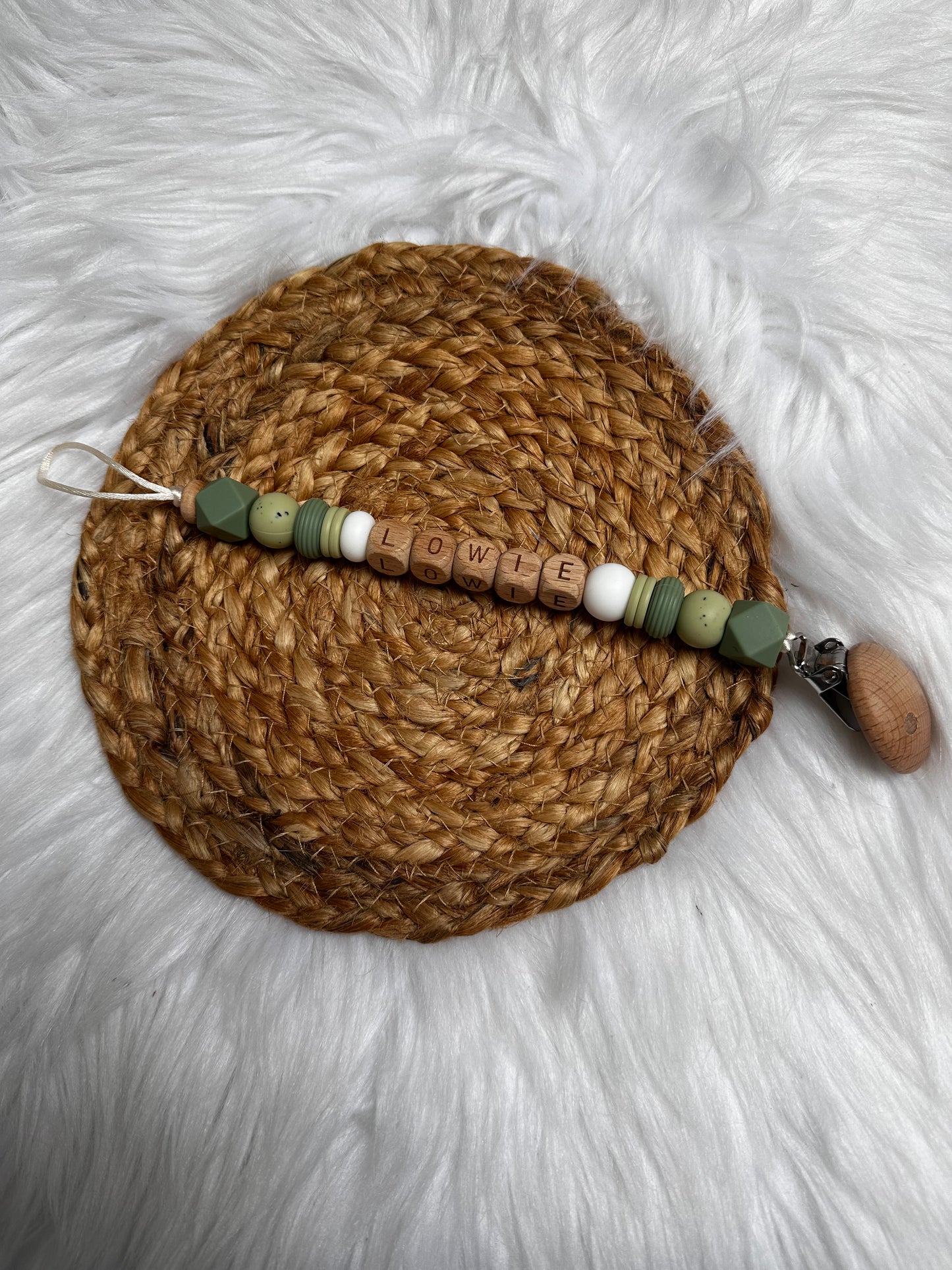 Speenkoord marble green