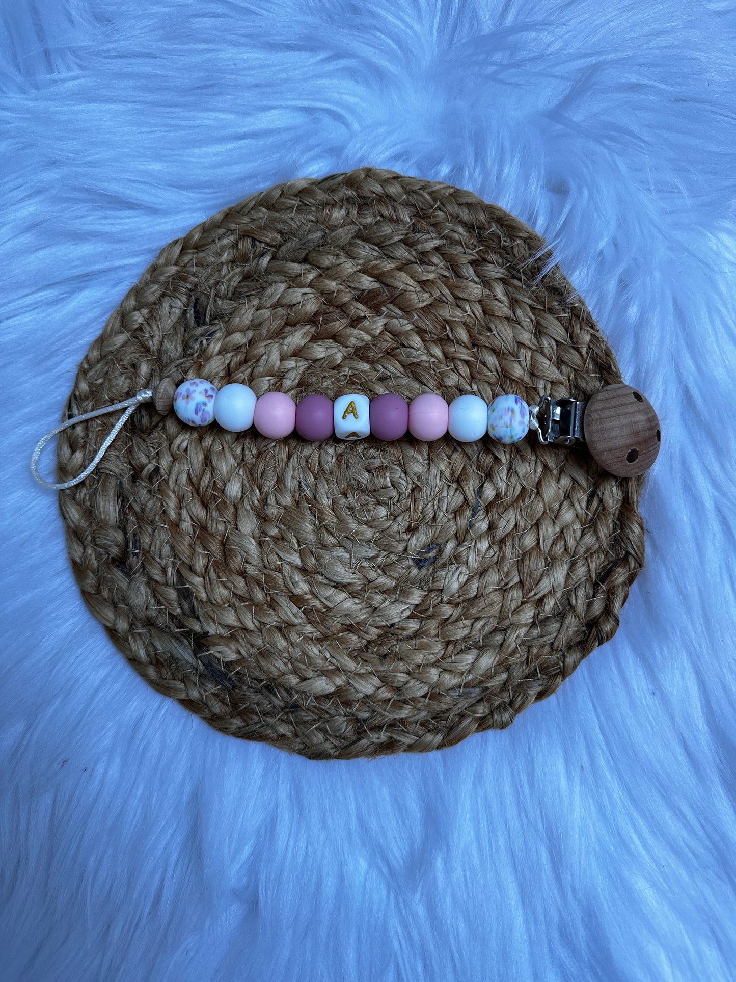 Newborn fopspeenkoord blossom letter