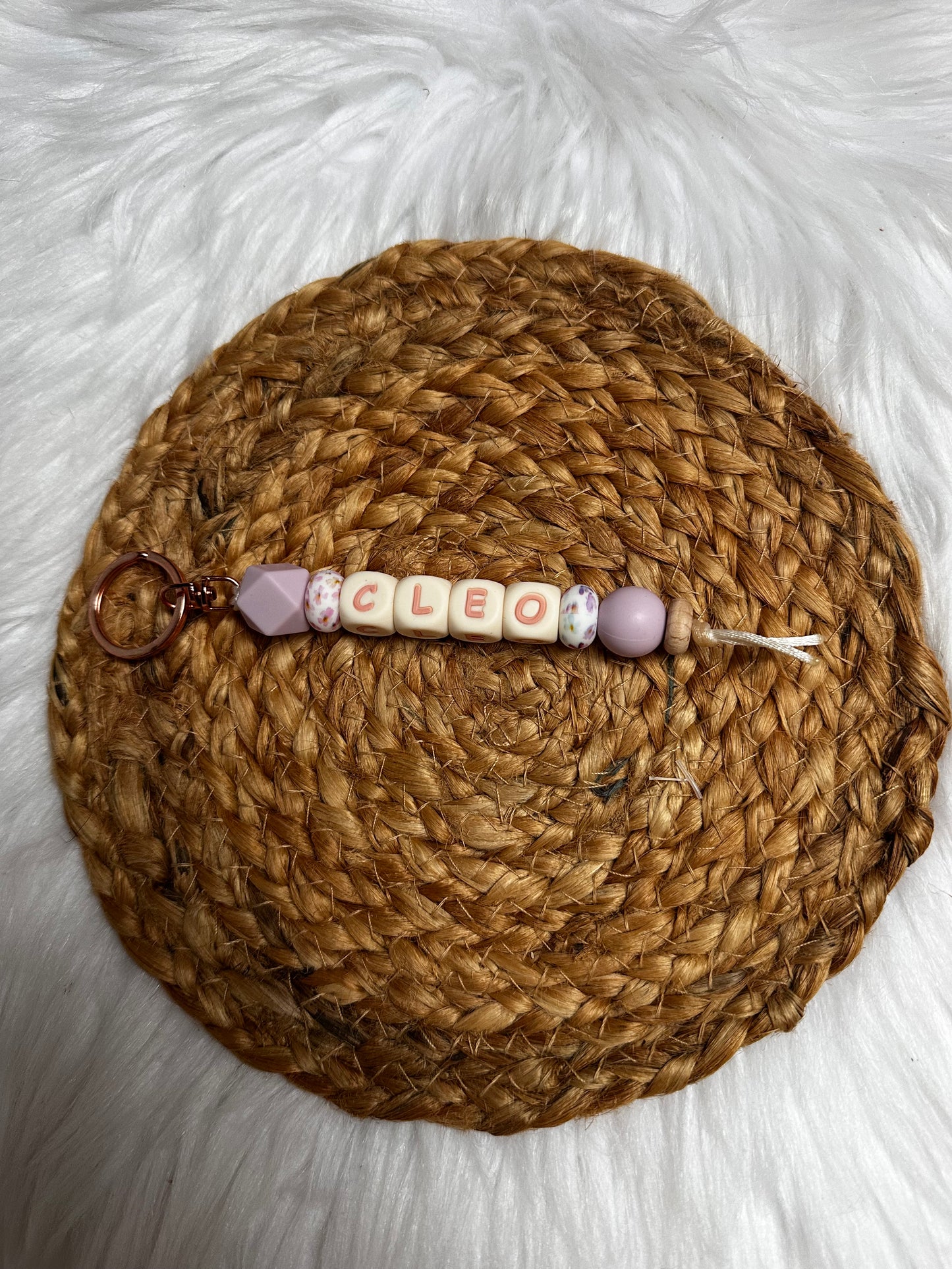 Naamsleutelhanger paarse blossom