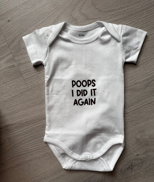 Romper tekst - poops i did it again