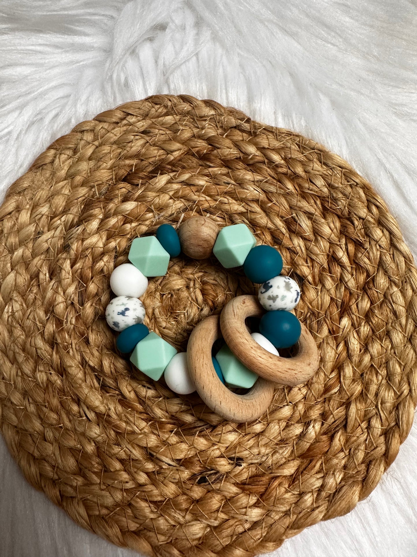 Basic bijtring klein met hout