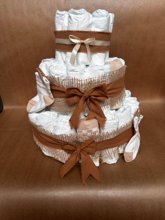 Maxi poo pampertaart ~ bruin/beige