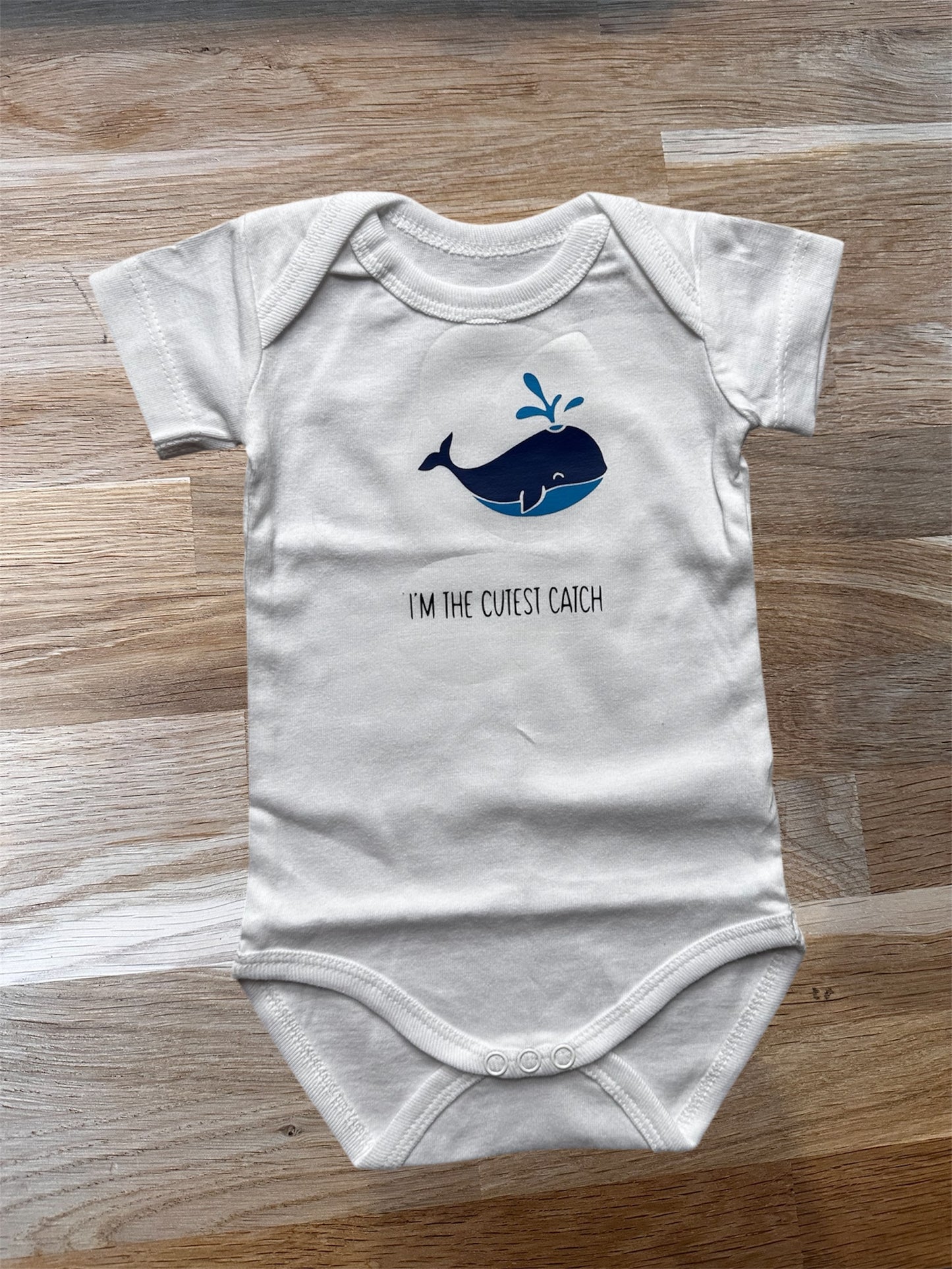 Romper tekening - whale cutest catch